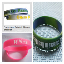 Fashionable Embossed Silicone Rubber Wristband